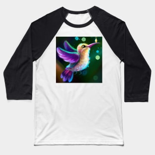 Cute Hummingbird Drawing Baseball T-Shirt